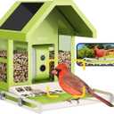 Birdfy Smart Bird Feeder with Camera, Durable Metal Feeders for Outdoors, Auto-Identify & Record Video, Instant Alert, Live Bird Watching Camera Solar, Gifts for Backyard Birder (AI Lifetime Free)