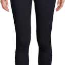 Lands' End Women's Starfish Mid Rise Knit Leggings (X-Small Petite, Black)