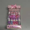 SIMPLE PLEASURES Pink Bow Kids Nail Polish Set for Girls  14 Water-Based Non -Toxic Nail Art Kit - Gift Set for Ages 7-12