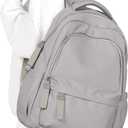 winspansy Small Backpack For School Girls Boys Aesthetic Lightweight Travel Daypack Simple Cute Backpack For Women Men College High School Bookbag Fit 14 Inch Laptop,Rrey Brown