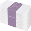 PurpleEssences Set of 12 Hemstitch Cloth Dinner Napkins 100% Cotton - Soft Durable Washable - Ideal for Wedding Spring Easter Summer - Perfect Everyday Use Table Linen 18x18 - White