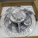 OurEDee 20'' Ceiling Fan with Lights & Remote, Low Profile, 6 Wind Speeds, Dimmable Light, Modern White Flush Mount, Smart for Home (Gold+Grey)