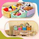 Dandat 36 Pcs Plastic Cubby Storage Bins Colorful Classroom Cubby Organizer Book Bins for Classroom Library Bulk Stackable Toy Containers with Handles for Home Office Daycare Preschool (Vintage Color)