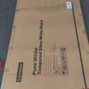 0.3mm Reinforced Metal Backing Glass White Board for Wall, 96" x 48" Extra Large Magnetic Pure White Tempered Glass Board with Frameless Design, 8' x 4' Dry Erase Board for Home, Office