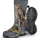 Kalkal Hunting Boots, Waterproof Anti-slip Rain Boots, Insulated Rubber Boots with 6mm Neoprene, for Hunting Working Farming  (12, Grey Camo)