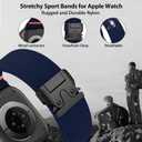 Elastic Sport Band for Apple Watch Ultra 3/2/1 Bands 49mm 46mm 45mm 44mm 42mm 41mm 40mm 38mm Men Women, Adjustable Parachute Buckle Nylon Fabric Wristband for iWatch Series 11 10 SE 9 8 7 6 5 4 3