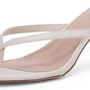 Coutgo Women's Kitten Heels Flip Flops Thong Heeled Sandals Round Open Toe Comfortable Summer Beach Shoes 8.5