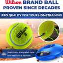 MOVEMATE Tennis-Trainer Set with Wilson Tennis Ball | Innovative Ball Game for Outdoors, in The Garden, in The Park for Children & Adults | Incl. Transport Bag & Exercise Videos