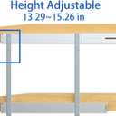 2 Tier Pull Out Cabinet Organizer, 14"W x 21"D Solid Wood Heavy-Duty Base Bottom Assembly Slide out Drawer Shel Cabinet Organization for Kitchen, Pantry, Bathroom