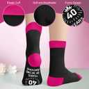 Birthday Gift for Women 40th & 50th Funny Crew Socks - Birthday Gifts for Her, Gift Ideas for Mom Wife Sister Friends