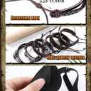 Fourluoo 31 Pieces Pirate Costume Women Rave Accessories Pirate Hat Head Scarf Sash Belt Necklace Earrings for Cosplay Party (Red)