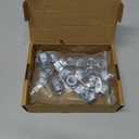 12mmx1.5 Zinc Aftermarket Wheel Lug Nuts, 20 Pcs M12x1.5 Open End Cone Seat Bulge Acorn One-Piece lugnuts 0.83(21mm) Long 3/4(19mm) Hex, Sliver