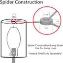 Aspen Creative 34002 Transitional Scallop Bell Shape Spider Construction Lamp Shade in Ivory, 16" wide (10" x 16" x 15")