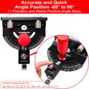GOINGMAKE Table Saw Miter Gauge with Micro Adjustable Flip Stop and Extendable Fence and Quick Angle Stop for Table Saw Band Saw Router Table Fit 3/8 x 3/4" T Slot for Woodworking Crosscut, Miter Cut
