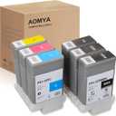 Aomya Compatible Ink Cartridge Replacment for Canon PFI-107 (2MBK, 1BK, C, M, Y) 6 Pack