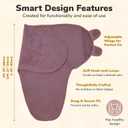 Mama Cheetah Baby Swaddle Sack, Organic Cotton Swaddle Blanket, Adjustable Swaddling Sleep Sacks, Easy Swaddles for Boy Girl 3-6 Months, Baby Essentials, 4-Pack