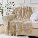 BATTILO HOME Yellow Throw Blanket for Couch Bed, Mustard Gold Blanket for Spring Summer, Multicolor Throw Blanket for Home Decor, 50"x60"