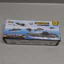 Model Military Naval Ship Aircraft Carrier Toy Play Set with Small Scale Model Planes, Battleship and Supply Ship Included