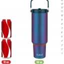 50oz Tumbler with Lid and Straw, Stainless Steel Water Bottles with Flip Straw and Top Handle, Leak Proof, Fits in Cup Holder, Vacuum Insulated Water Bottle for Home, Office, Outdoors, Car