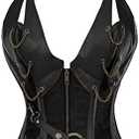 Alivila.Y Fashion Womens Steel Boned Retro Goth Steampunk Corset, Size XL