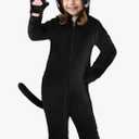 GIFTINBOX Cat Costume For Girls, Animal Costume, Black Cat Dalmatian Costume for Kids, Halloween Costumes for Kids , Size Xs