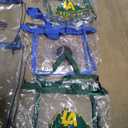 9 Pcs Clear Bags Green and Blue Color, Different Sizes