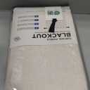 100% Blackout Shield Linen Blackout Curtains for Bedroom 84 Inches Long, Back Tab/Rod Pocket Living Room Drapes, Thermal Insulated Blackout Curtains 2 Panels Set, 50" W x 84" L, Cream