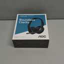 AOC Wireless Headset with Mic for Work, Bluetooth 5.4 Computer Headphones with USB-C Dongle, Clear Call Mic, 30H Battery, One-Touch Mute for PC, Laptop, Home Office, Zoom, Phones - Black