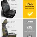 Super Cover for Toyota Tundra Seat Covers 2014-2021(CrewMax only), Full Covered Black Seat Protectors Pickup Truck Leather Seat Cover Set for Tundra 2021 2020 2019 2018 2017 2016 2015 2014 Accessories