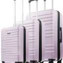 3 Piece Set Rolling Luggage, Hardshell Suitcases with Spinner Wheels, 22.5, 26.5, and 30 Inch, Purple | Hardshell Suitcases with Spinner Wheels, 22.5, 26.5, and 30 Inch