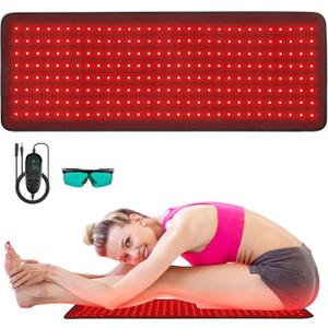 Red Light Therapy Pad Wearable 660nm & 850nm Infrared Light Therapy Mat Devices 31.5" x 11.8" Large Wrap Belt for Body Back Shoulders Waist Joint Muscle Pain Relief, 2X-Large