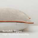 Soft Textured Throw Pillow Covers Set of 2 Neutral Decor AB-Side Modern Farmhouse Pillow Cases Home Decorative Couch Cushion Covers for Sofa Bedroom Living Room Apricot Yellow 20x20 Inch