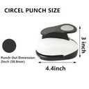 2" inch Hole Punch Circle Cutter Punches Paper Circles Craft Punches Large Circle Anywhere Punch, Whole, Round, Window,DIY Handmade Scrapbooking Engraving, Arts, (50.8mm) Circular
