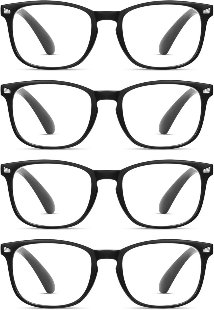 BLS BLUES Reading Glasses for Women for Home, Office & Driving - HD Clear Readers with Blue Light Blocking Protection (A2 Mix) 4 pc