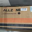 ALLZONE Adjustable Tall Narrow Bookshelf, 5-Tier Floor-to-Ceiling Tension Mount Ladder Book Shelf with Storage for Versatile Uses, Fits 92-116 Inch Ceilings, 27.84-Inch Wide Wood Shelves, Black Relief