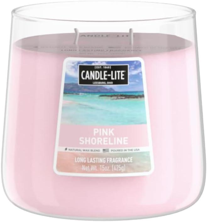 Pink Shoreline 15oz 2-wick Jar Candle