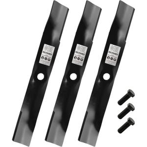 High Lift Mower Blades 21" Replacement for John Deere UC14208 Fits 60 Inch Deck Z720E Z730M Z735M Z735E Z740R Z760R Circle Center Hole 3 PCS with Bolts