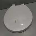 Round Toilet Seat, Standard 16.5 Slow/Soft Close Round Toilet Seat for Round Toilets, No-Slam Quiet-Close Lid, Easy-to-Install, White, Durable Never-Loosen Design
