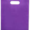 Merchandise Bags Purple Color 100 Count 9"x12" Size 1.5Mil With Handles