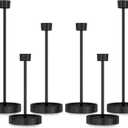 Black Candlestick Holders, Taper Candle Holder Set of 6, Metal Pillar Candle Holder for Table Centerpiece, Modern Candle Stick Holder Decor for Dinner Wedding Party Festival, Housewarming Gift