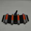 Heavy Duty Pool Vacuum Head with Swivel Handle -Extra-Wide 3.2LB Weighted Vac Heads Side Brush & Wheels for Vinyl Liner-Deep Cleaning for Inground & Above Ground Swimming Pool - Orange