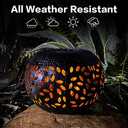 Solar Table Lights Outdoor Waterproof - Dancing Flickering Flame Lamp Black Metal Tabletop Light Solar Powered Decorative Lighting Lantern for Desk Bedroom Patio Garden Pathway Yard 1 Pack