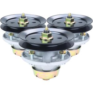 3 Pack AM144377 Spindle Assembly with M131814 Pulley Replaces AM144377 John Deere Spindle Kit, AM131680, AM135349, AM124498 for John Deere X320, GT235, X500, X300, X534, GX345, X530 48" Decks