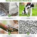 Garden Hose Metal 175FT, Stainless Steel Heavy Duty Water Hose With 10 Function Nozzle, No-Kink, Tough & Flexible, Sturdy and Lightweight, Rust Proof for Yard, Outdoor, RV