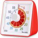Secura 60-Minute Visual Countdown Timer for Kids & Adults, Classroom Time Management Tool (Red)