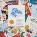 50Pcs Gold Letter O Adhesive Wax Seal Stickers, Hand-Made, No Need Seal Stamp, Tear and Use Wax Stickers for Wedding Invitations, Envelopes, Christmas Gift