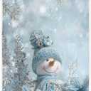 Merry Christmas Snowman Hand Towels 16x30 in Snowflake Pine Cones Bathroom Towel Ultra Soft Absorbent Ball Winter Bath Towel Kitchen Dish Guest Towel Xmas Decorations