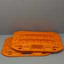 BUNKER INDUST Off Road Traction Boards, 2 Pcs Short Recovery Track Traction Mats for 4WD Mud, Sand, Snow Ramps-Orange Tire Traction Tool (Without Strap)