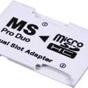 UCEC Dual Slot PSP Memory Card Adapter Micro SD/SDHC to Memory Stick Pro Duo Adapter Compatible with Sony PSP, Camera
