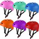 Copkim 6 Packs Kids Bike Helmet, CPSC Certified Toddler Preschool Bicycle Helmet for 3-8 Years Boys Girls Child Bicycle Colored Adjustable Safety Outdoor Sports Accessories Back to School Party Gifts